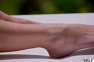 Milfy busty blonde laura bentley can't resist the pool boy's thick cock.