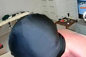 bisexual husband shares wife in threesome mmf creampie part 2