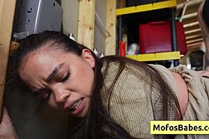 SEXY BRUNETTE CRAVES DICK FAST, FUCKS GARDENER IN VAN - ANGELINA MOON LOGAN XANDER