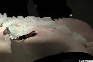 struggling whore gets suspended and humiliated with bondage and spanking