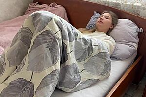 Morning masturbation ended in a sweet orgasm wet pussy