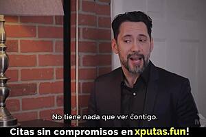 blonde milf loves sex, i licked her pussy 😋 spanish sub