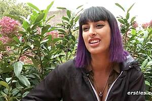 Exhibitionist Babe Plays With Wet Pussy In Public Restroom