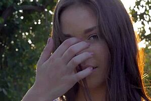 Beautiful Girl Feels Pleasure Remembering Girlfriend's Touch