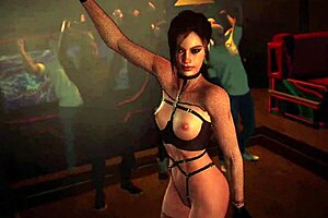 Playful Depraved Laire Redfield Loves to Dance Naked in Public for Cash