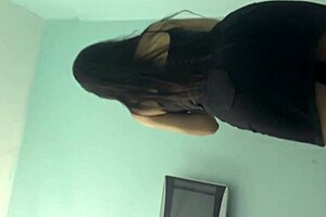 College girl ass workout with skirt in detailed routine