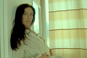 Teen Leontia D's cunt stroked hard until dripping wet.