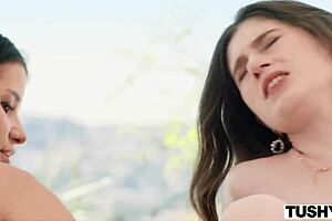 tushy anal crazy hotties sophie weber and hot pearl have intense foursome