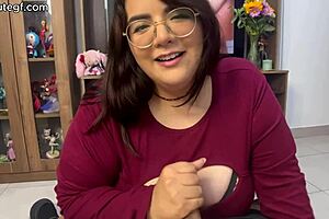 bbw milf isabelle myers strokes and plays with his dick in pov roleplay