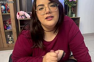 bbw milf isabelle myers strokes and plays with his dick in pov roleplay