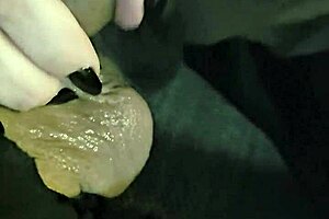 Goth gives sensual blowjob swallows cum till she gags