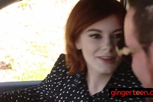 Horny ginger cruises the city, then gets banged hard and deep by a group