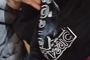 The Amateur Pornstar Masturbates While Sucking Dick Without Condom