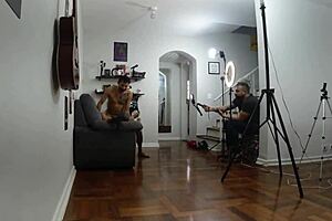 Old man crazy to fuck skinny Latina ass backstage.