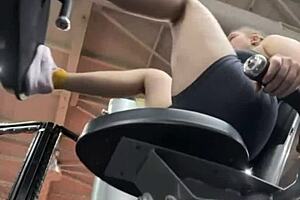 intense hard fucking session in the gym with big tits