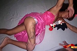 Skinny teen gives ass to stepfather