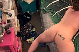 nympho, you're humping that bed so wildly!