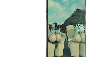 Cute Military Girl And Cute Cowgirl Perform Sexy Dance In Roblox