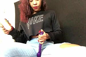 Ebony Thot Plays Game, Toys Pussy and Asshole