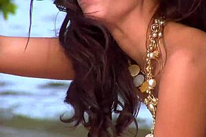 a sensual group encounter at the beach with natural attractions