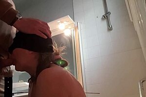 Female slave undergoes dressage training with the badine