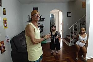 Old man crazy to fuck skinny Latina ass backstage.