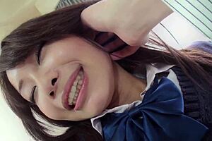 Japanese Cutie Gets Hairy Pussy Creampie