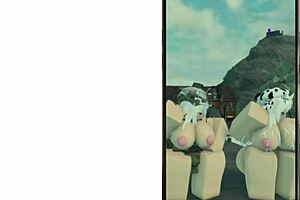 Cute Military Girl And Cute Cowgirl Perform Sexy Dance In Roblox