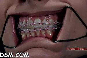 Gagged Bound Babe Endures Intense Femdom Cunt Pleasuring with Rough Fucking and Choking