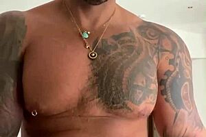 Viktor Rom in intriguing tattooed gay daddy bear scene