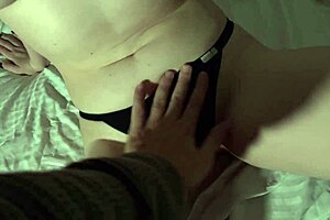 young cuckold watches his stepdad fuck his busty girlfriend and covers her body in cum