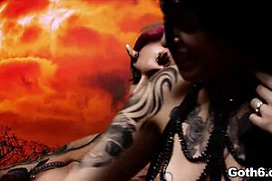 Diabolical orgy with satan in hell