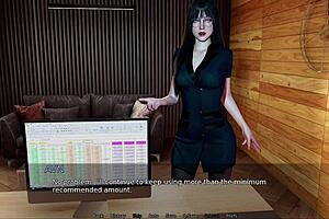 The gain trials 08 - red head young woman eats so she can get bigger tits