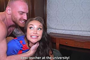 depraved student worked out the test with her holes and dirty conversations