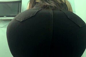 College girl ass workout with skirt in detailed routine