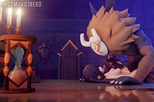 mona battles hilichurl in epic showdown by vicineko