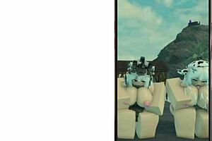 Cute Military Girl And Cute Cowgirl Perform Sexy Dance In Roblox