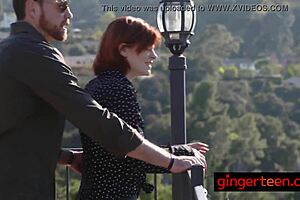 Horny ginger cruises the city, then gets banged hard and deep by a group