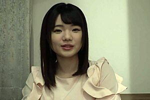 Ignorant female college student gets raw fucked hard, climaxing with creampie in amateur Japanese fetish