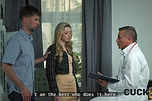 Cuck4k Horny Doctor Massaged Her Pussy In Front Of Husband