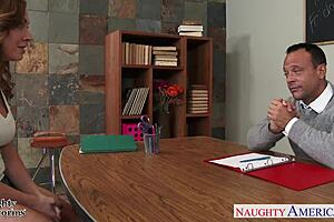 Cute student tiff bannister taking cock, naughty in classroom