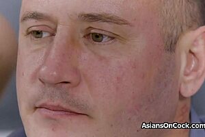 I ride the teacher's cock by the chalkboard as an asian spinner.