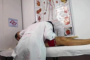 patient gets aroused by sexy nurse