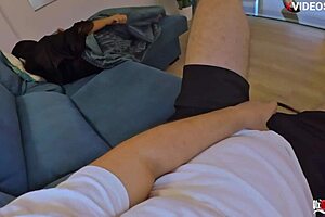 I Got Excited When I Saw My Stepmothers Naked Ass And I Want To Fuck Her On The Couch And Cum In Her Mouth