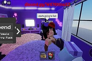 ItzNicoleMaria's Fierce Lesbian Fuck In Roblox Condo