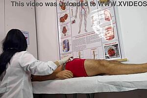 patient gets aroused by sexy nurse