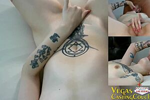 Vegas Starr Oil Massaged Glass Dildo Masturbation Deep Throat Riding Cock Bondage Pov Closeup Creampie