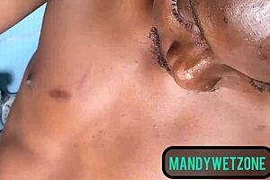 Ebony Babe Fucked in Toilet with Spanking and Pussy Licking