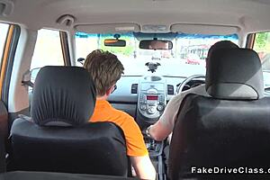 fake instructor's friend bangs blonde in hidden classroom