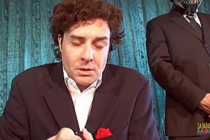 double penetration with two large dicks made the brunette milf moan out loud and climax